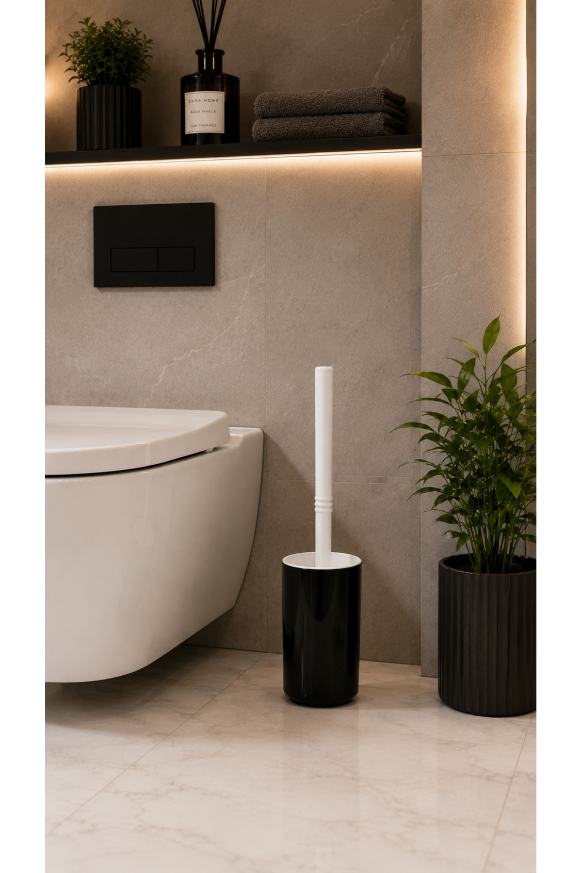 Nova WC Fırçalık Seti Modern Tasarımlı Tuvalet Fırçası ve Haznesi - 8683642240533S - KP053